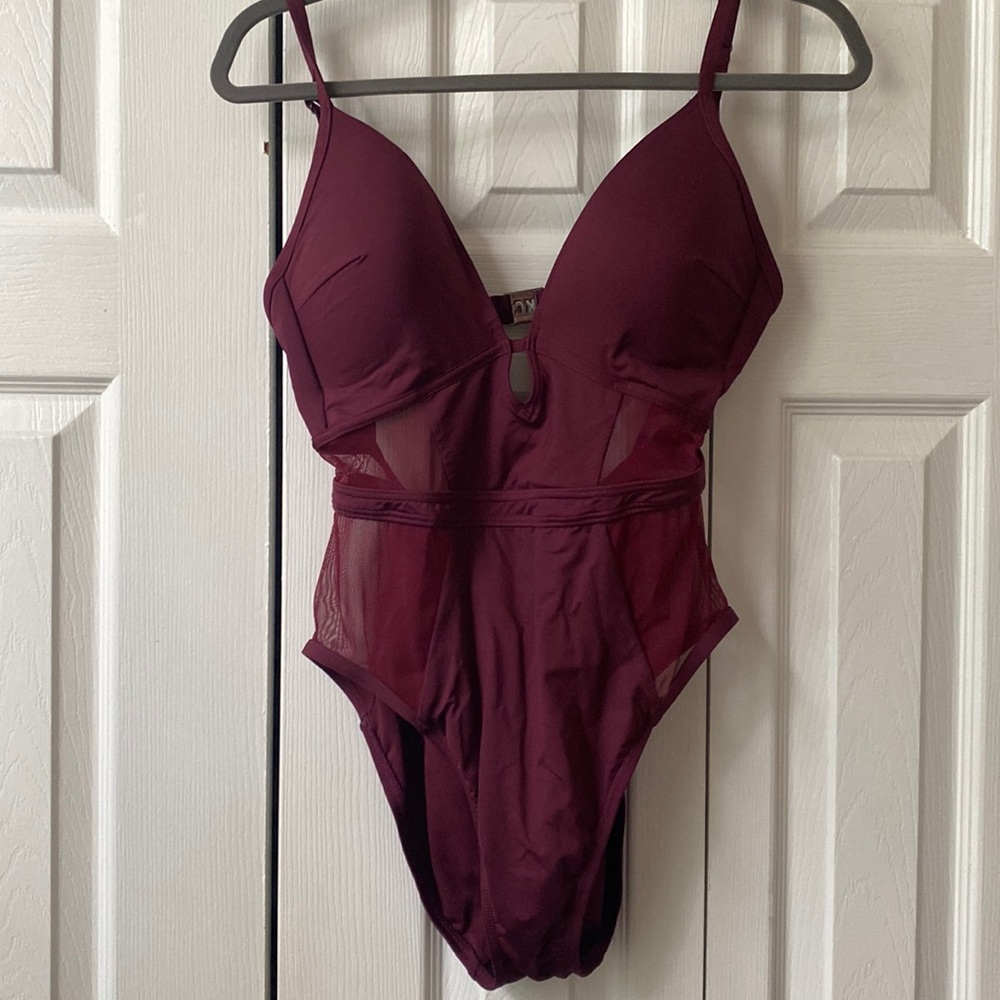 Kenneth Cole Tummy Flattening One Piece Swimsuit